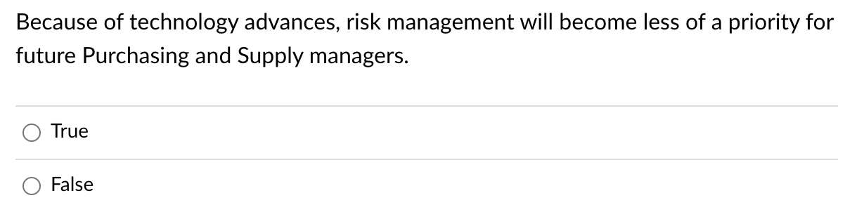 Because of technology advances, risk management