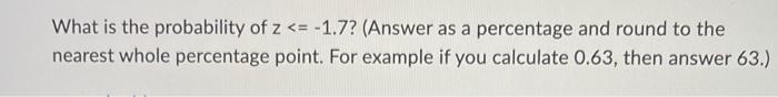 What is the probability of z