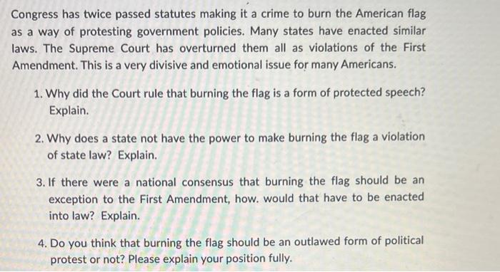 thank you! Congress has twice passed statutes