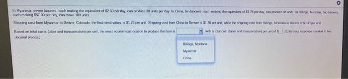 o In Myanmar, seven bors, each making the