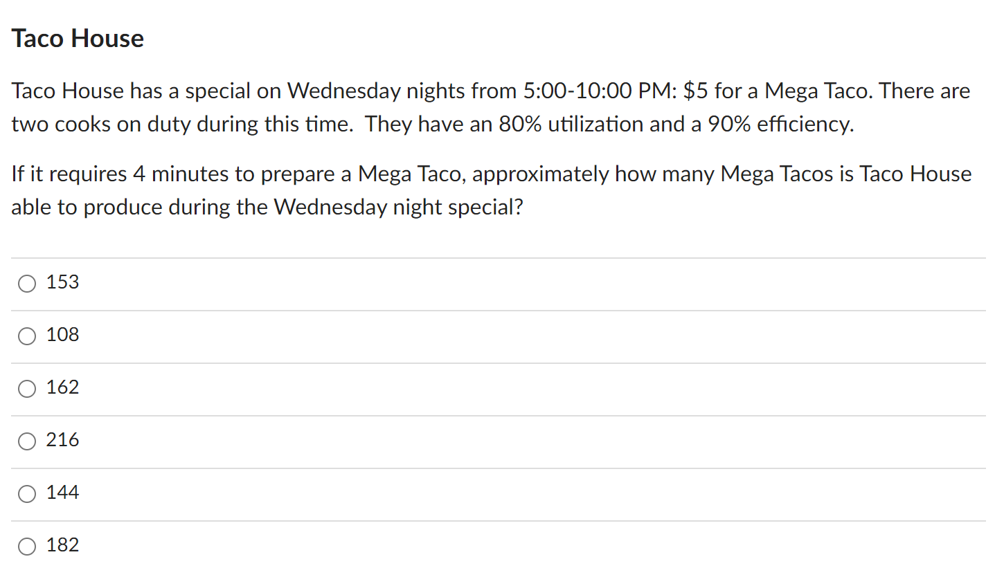 Taco House Taco House has a special on Wednesday