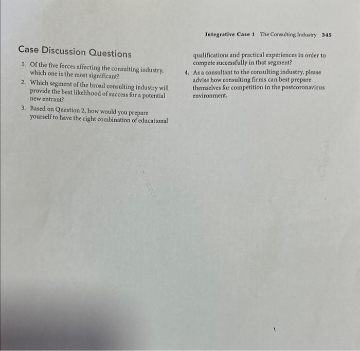 case study 1, answer urgently needed The