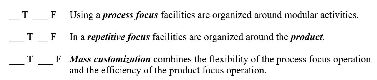 I need help quickly please, thank you. T F Using