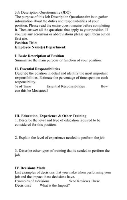 Please use the Job Description