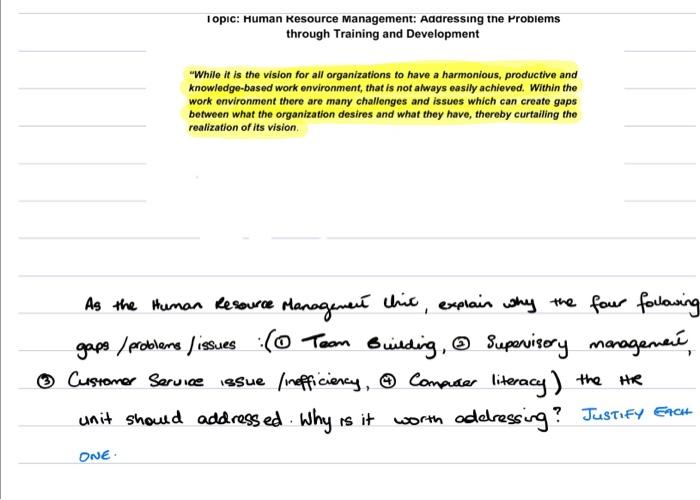 Public Sector Question Topic: Human Resource