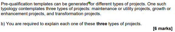 Pre-qualification templates can be generated or