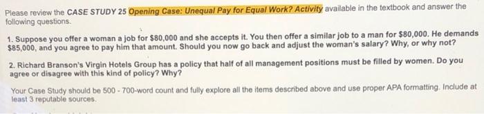 please answer his questions one and two Please