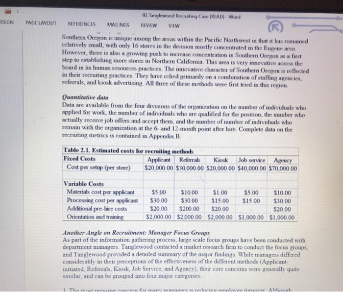 When reflecting on the five main recruiting