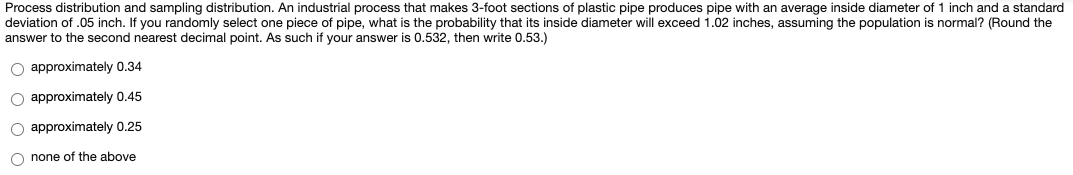 Process distribution and sampling distribution.