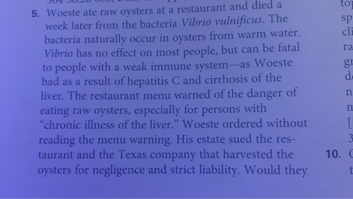 whats the IRAC solution? 5. Woeste ate raw