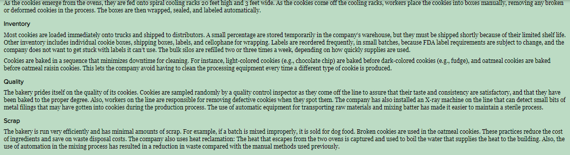 The Company The baking company is located in a