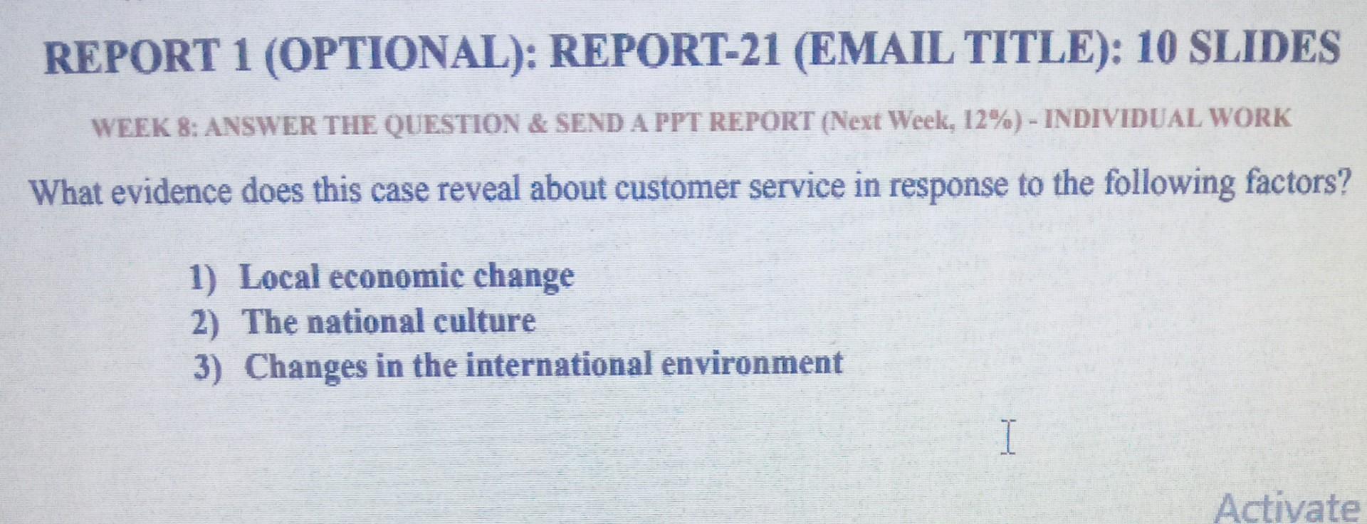 REPORT 1 (OPTIONAL): REPORT-21 (EMAIL TITLE): 10