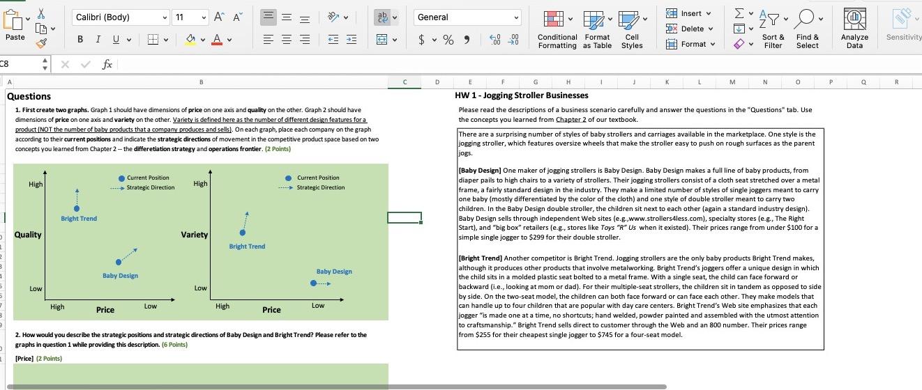11 Calibri (Body) v AA Insert General = = V 48O
