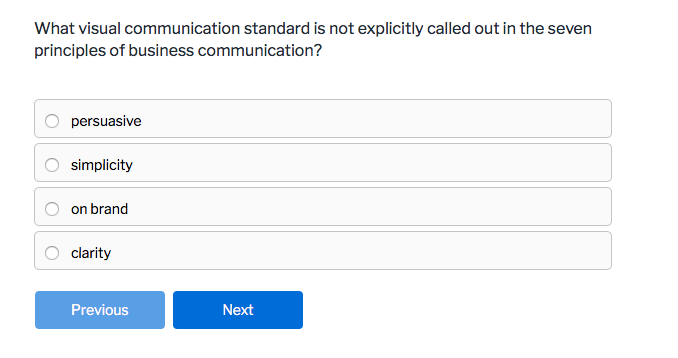 What visual communication standard is not