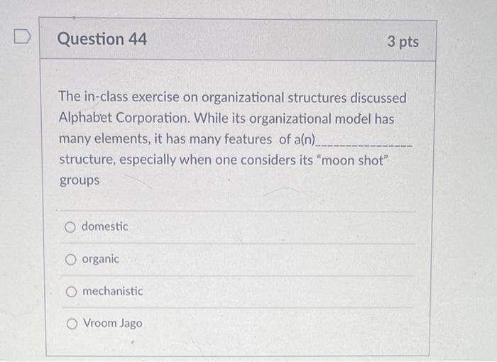 please answer all 3 pts D Question 42 Graydon is