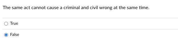 Is this correct or not? The same act cannot cause