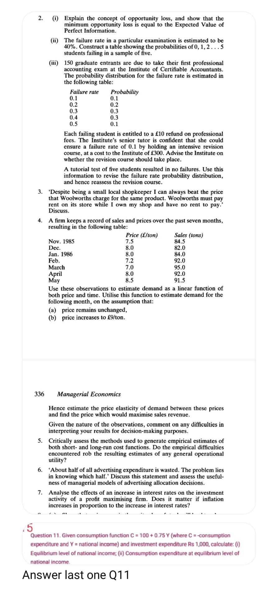 hj 2. (i) Explain the concept of opportunity