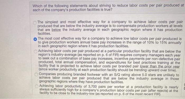 Which of the following statements about striving