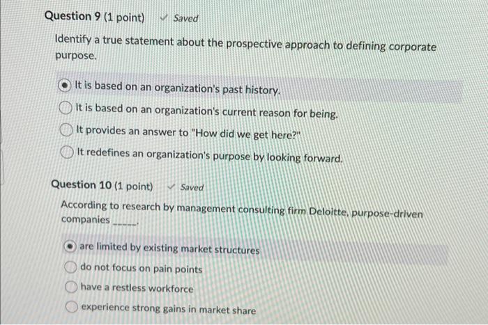 Identify a true statement about the prospective