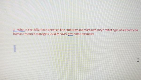 3. What is the difference between line authority