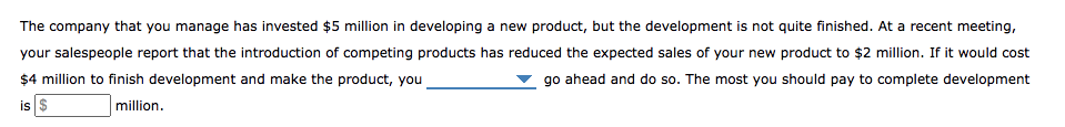 1. Should or Should Not 2 Development amount is $