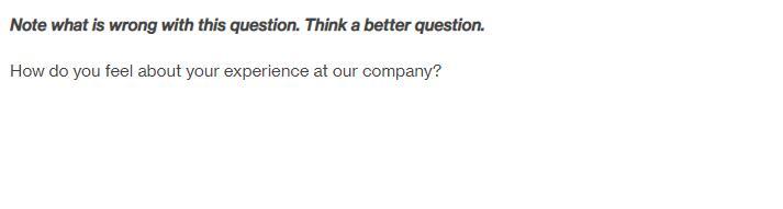 Note what is wrong with this question. Think a