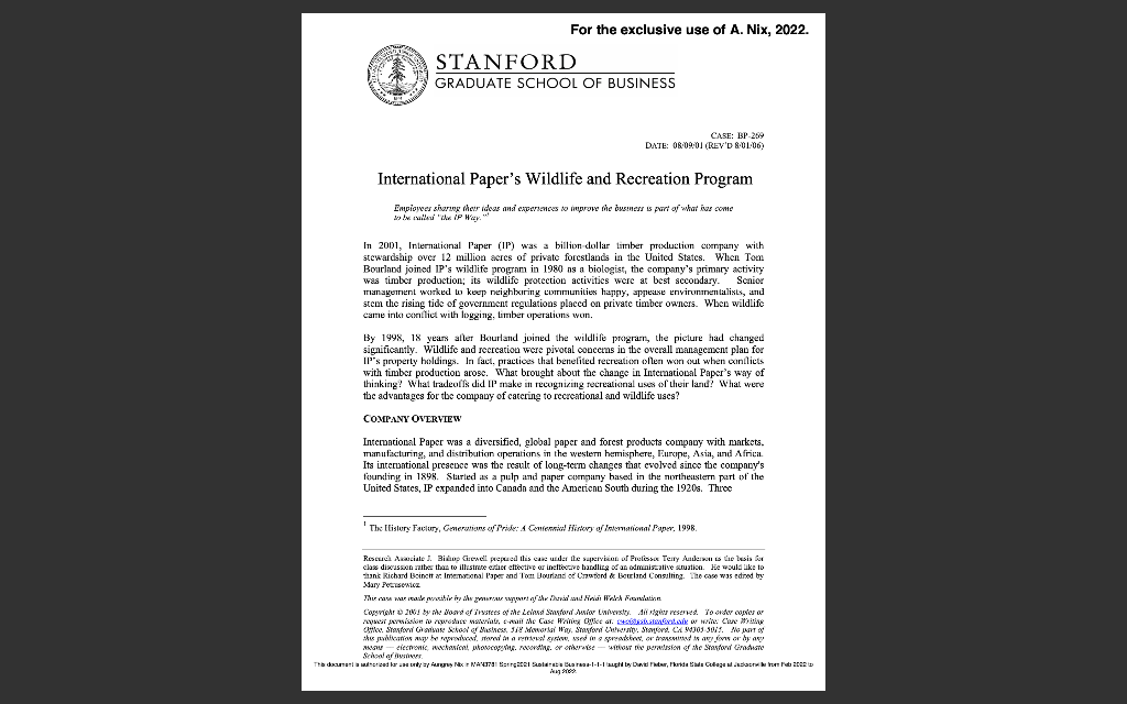 After reading the final case study,