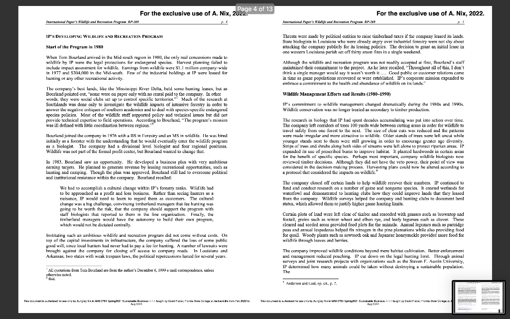 After reading the final case study,