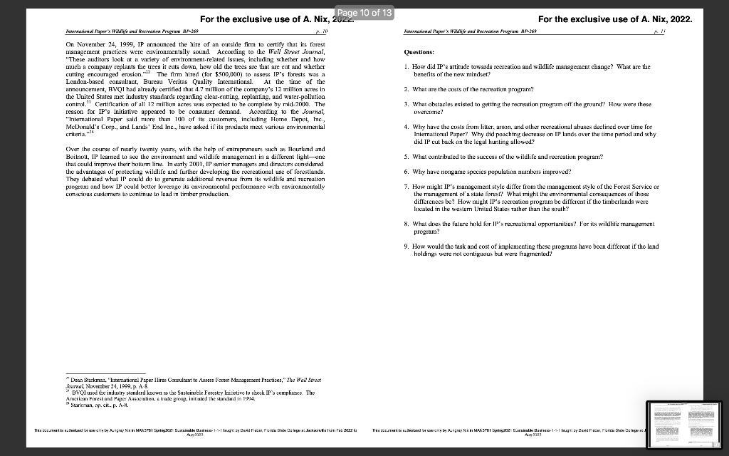 After reading the final case study,