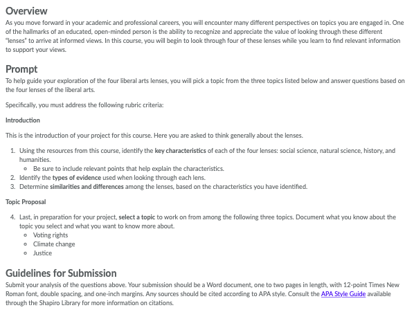 Answer question 3, please Overview As you move