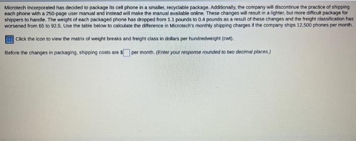 Microtech incorporated has decided to package its