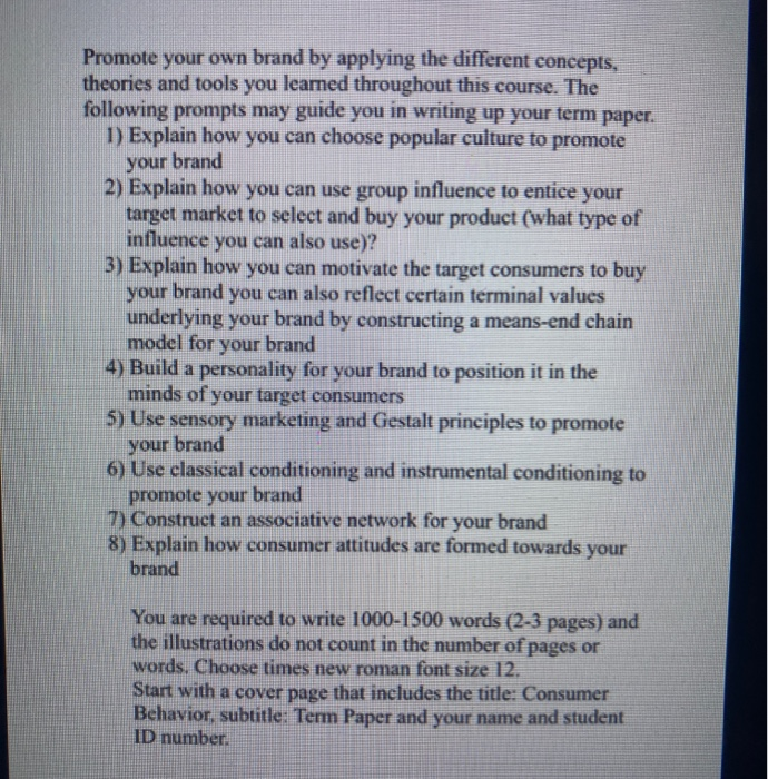 Promote your own brand by applying the different