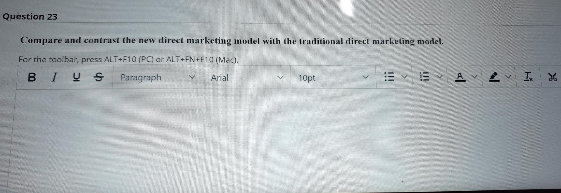 help please Question 23 Compare and contrast the