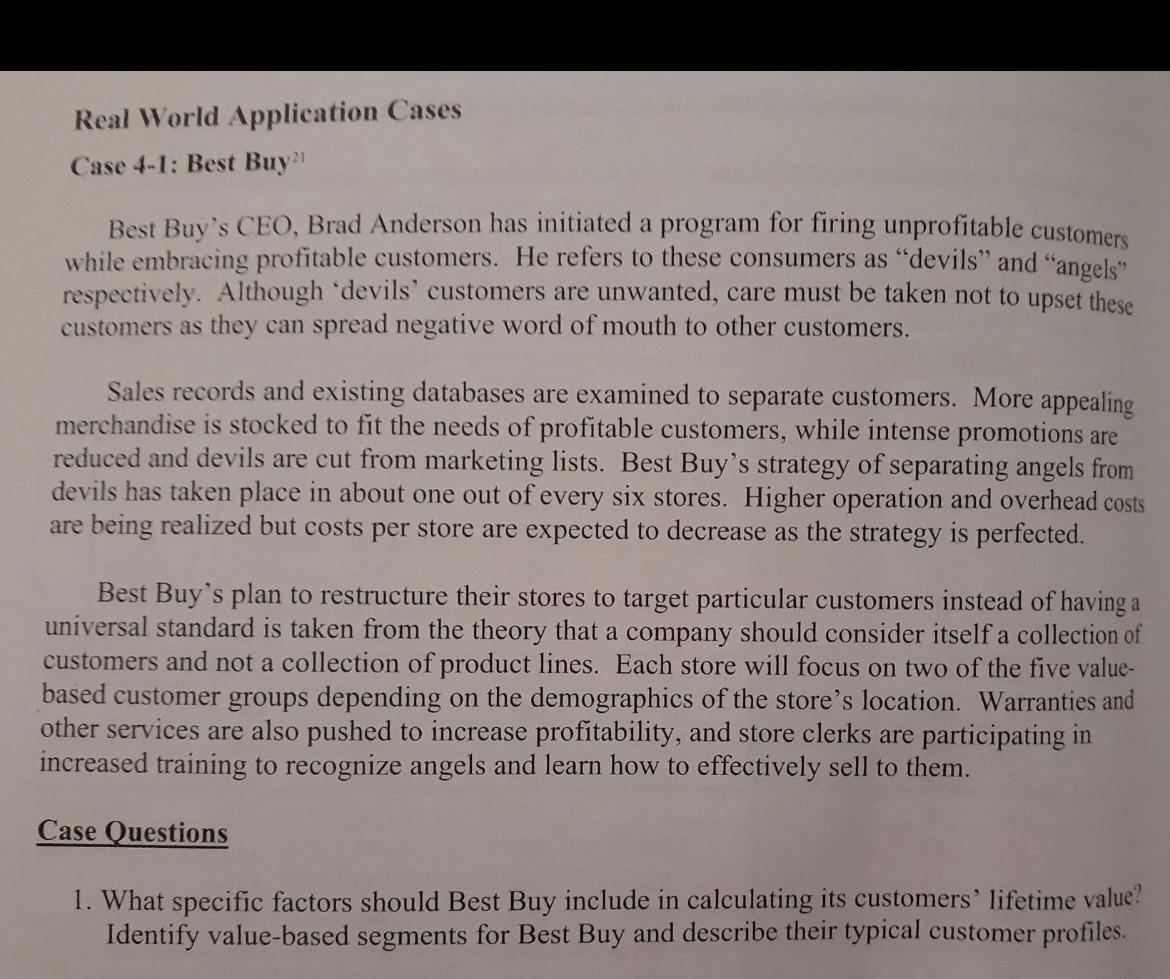 Need help with question #1 Real World Application