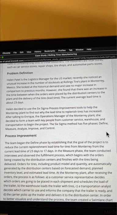 Rolling Tires Manufacturing Using Six Sigma