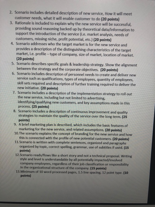 Write a scenario that outlines the process of