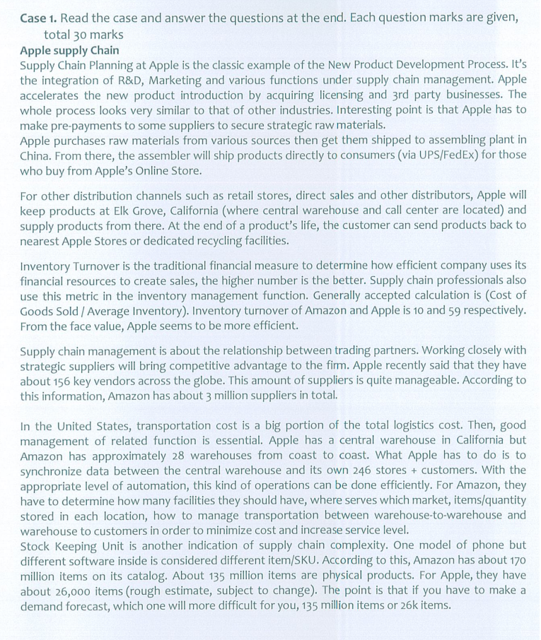 Case 1. Read the case and answer the questions at