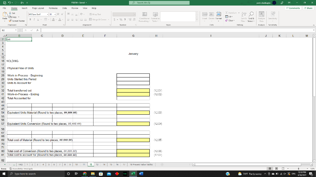 Please answer the yellow blanks 2. Fle Home X Cut