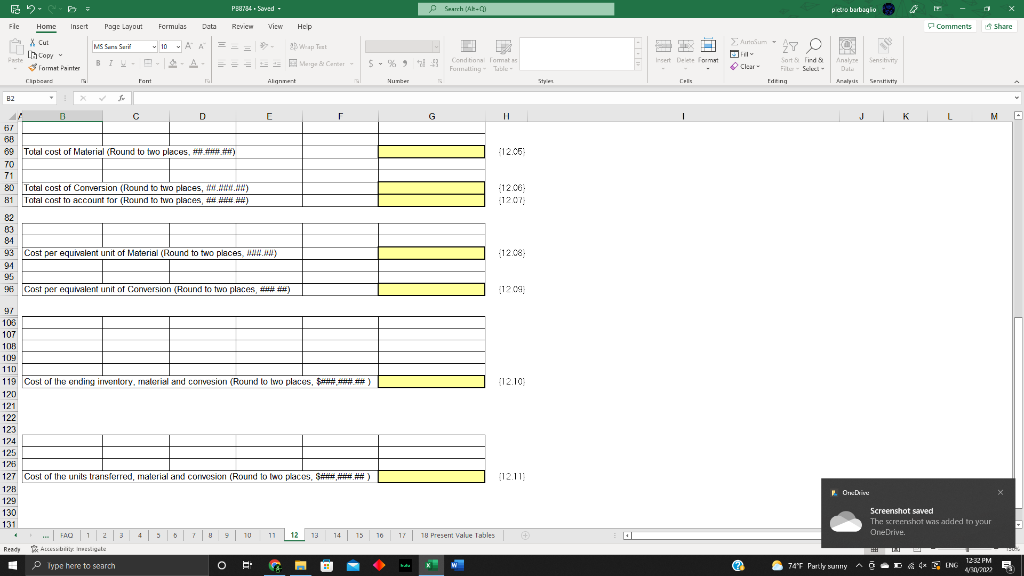 Please answer the yellow blanks 2. Fle Home X Cut