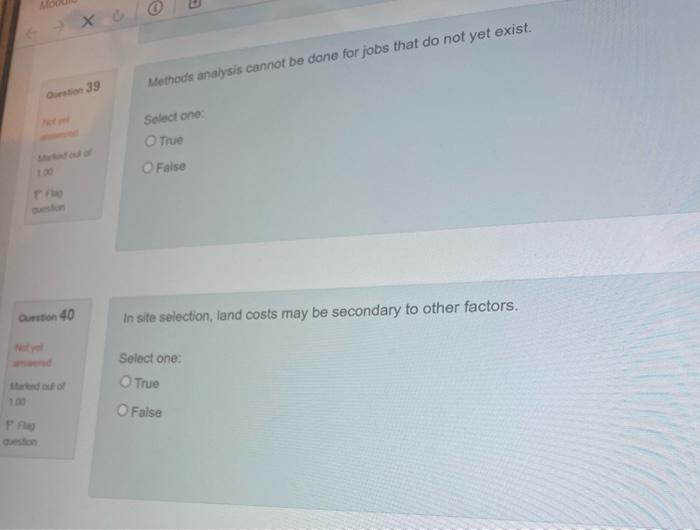 39 Methods analysis cannot be done for jobs that