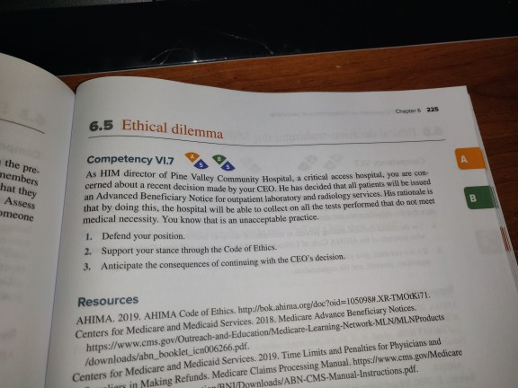 please help me 6.5 Ethical dilemma the pre-