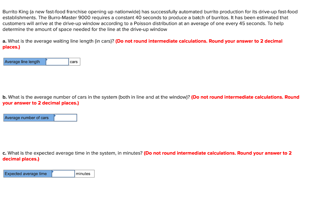 Burrito King (a new fast-food franchise opening