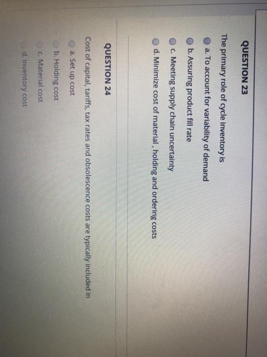 QUESTION 21 When a firm combines multiple
