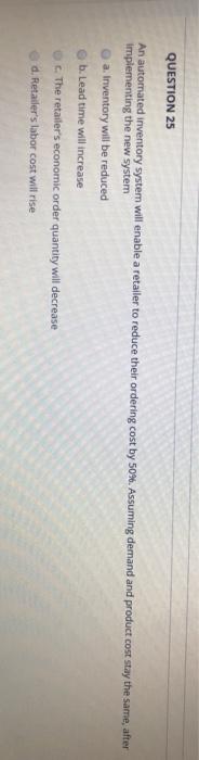 QUESTION 21 When a firm combines multiple