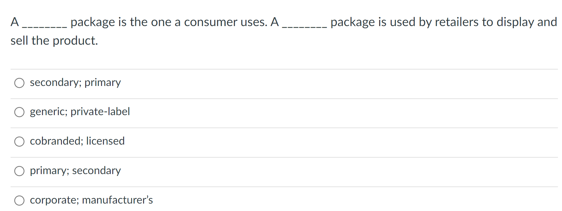 A package is the one a consumer uses. A package