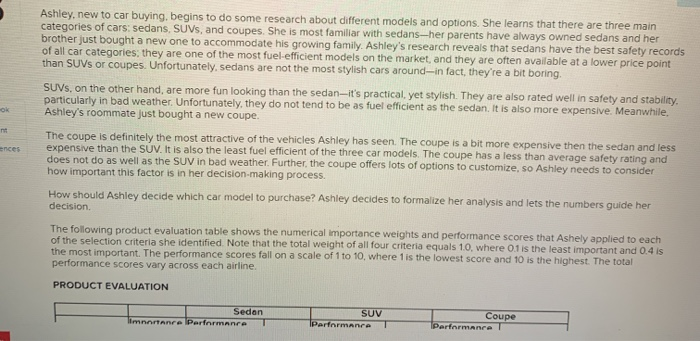 3 Consumer Decision Rules: Evaluating Car Models