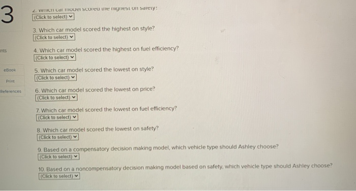 3 Consumer Decision Rules: Evaluating Car Models
