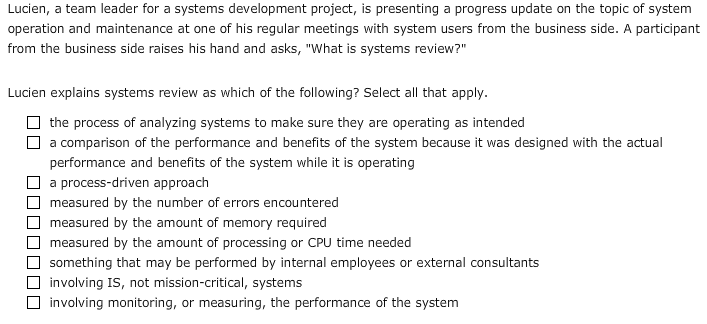 Lucien, a team leader for a systems development