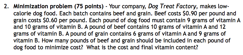 Linear Problems: 2. Minimization problem (75