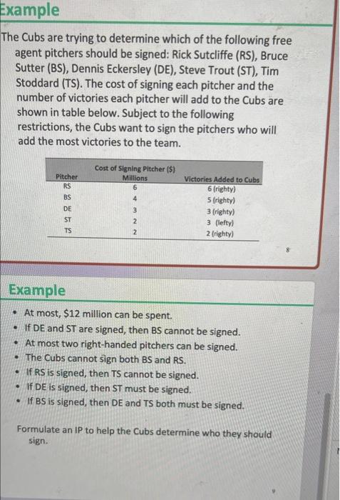 this 2 page is only 1 question Example The Cubs